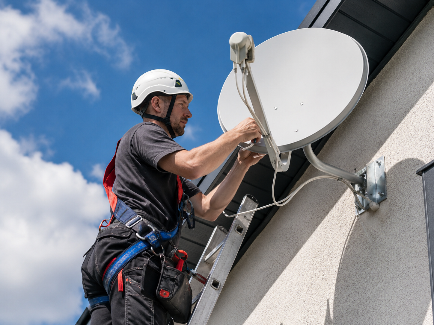 Montáž satelitu Skylink
